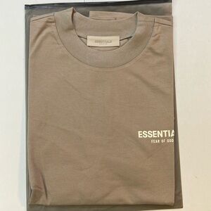 Fear of god essentials desert taupe tee shirt